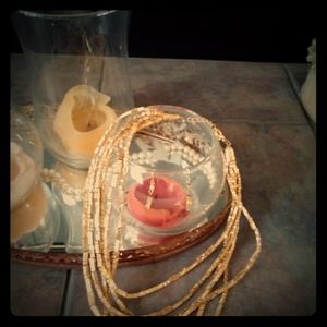 Goldtone necklace with earring set